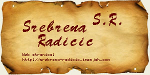 Srebrena Radičić vizit kartica